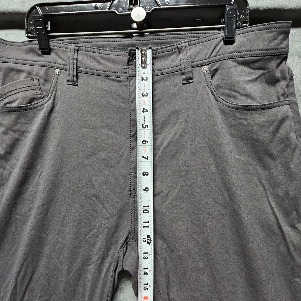 Prana Breathe Mens Slim Fit Pants 40x30 Charcoal Grey Performance‎ Hiking Travel